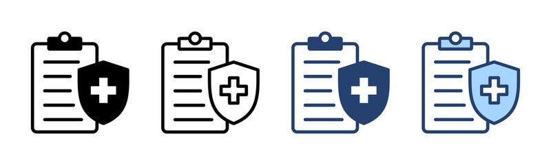 Obraz premium Medical insurance icon vector. health insurance sign and symbol