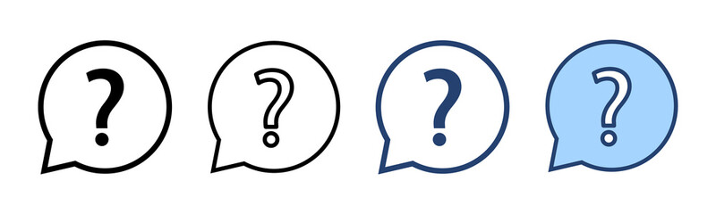 Question icon vector. question mark sign and symbol