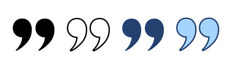 Quote icon vector. Quotation mark sign and symbol