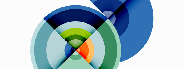 Obraz premium Circle trendy minimal geometric abstract background. Vector Illustration For Wallpaper, Banner, Background, Card, Book Illustration, landing page