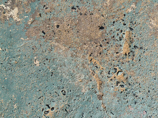 Weathered blue green cement wall background and texture for modern or retro and vintage interior design