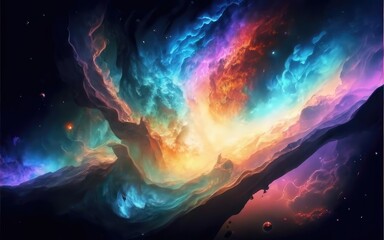Fototapeta na wymiar sky galaxy nebula wallpaper background
