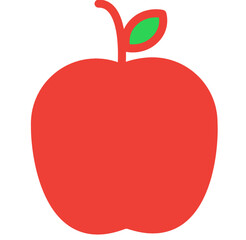 Red Apple Fruit Simple Vector Design