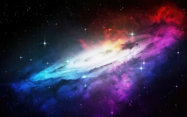 Naklejka premium sky galaxy nebula wallpaper background