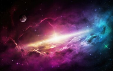 Obraz premium sky galaxy nebula wallpaper background