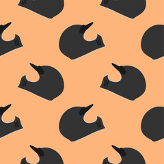 Fototapeta premium Motorcycle helmet seamless pattern vector illustration. motorcycle full face helmet