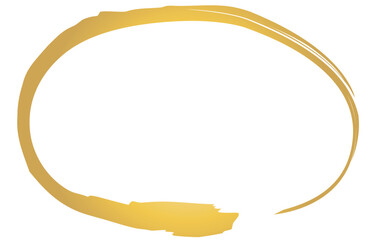 金のかすれた筆のフレーム枠