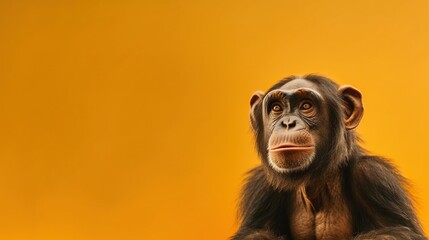 Banner of a monkey with copy space 