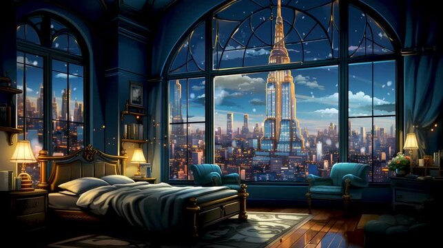 Experience the essence of New York with our VTuber animated skyline video. Perfect for streaming and creative projects