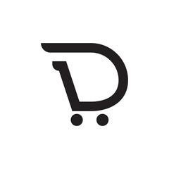 D shop logo icon design simple business.