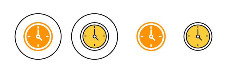 Clock icon set for web and mobile app. Time sign and symbol. watch icon