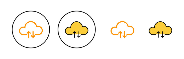 Cloud icon set for web and mobile app. cloud sign and symbol