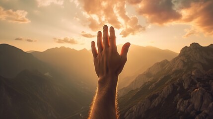 Hand up in the will of God 