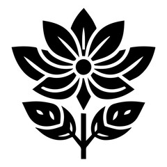 Minimal Flower Icon vector art illustration, Flower icon vector art, Flower Vector, isolated with white background