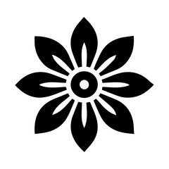 Minimal Flower Icon vector art illustration, Flower icon vector art, Flower Vector, isolated with white background