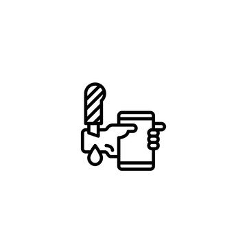 hand pouring beer from tap clip art preview