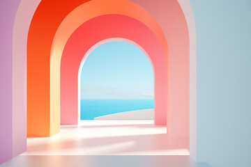 Archway's minimalistic style interesting colorful