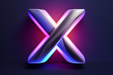 3D render of Letter X