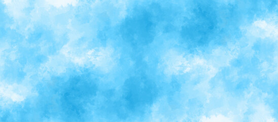 abstract blue watercolor background with colors . watercolor scraped grungy background . This watercolor design with watercolor texture on white background .Background with clouds on blue sky.