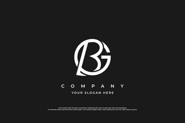 Initial Letter BG Logo or GB Logo Design