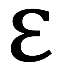Epsilon Math Sign, Mathematic Sign and Symbol