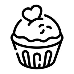 cupcake Line Icon