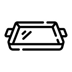 Fototapeta premium baking dish Line Icon