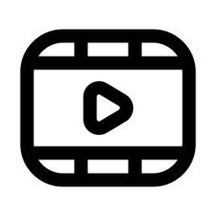 Obraz premium Youtube Line UI Icon