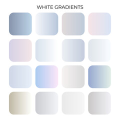 SET OF WHITE GRADIENT COLOR PALETTE