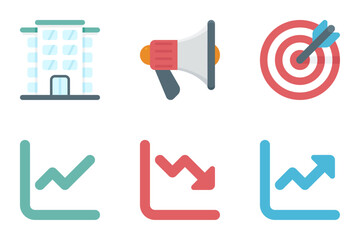 business flat icon set bundle 04