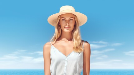Fashion and beauty banner, summer style