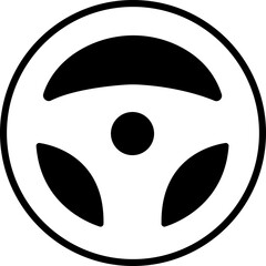 Steering wheel icon. Car, auto vector Flat icon. Automobile, machine, drive symbol. Flat style sign for mobile concept and web design. Wheel symbol illustration isolated on transparent background.