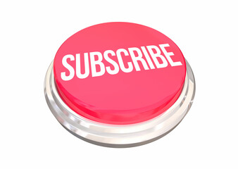 Subscribe Red Button Easy Subscription Sign Up Now 3d Illustration
