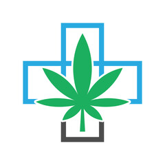 Cannabis icon logo design