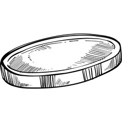 coin handdrawn illustration