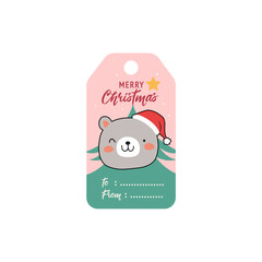 gift tags character christmas collection illustration