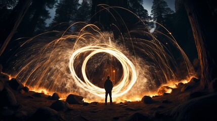 mesmerizing milky way lightpainting: celestial glow in futuristic abstract background - 3d render