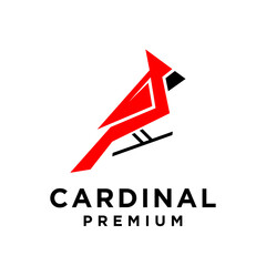 Cardinal bird modern simple logo design