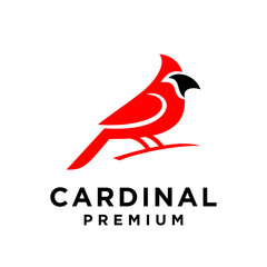 Cardinal bird modern simple logo design