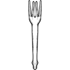 fork handdrawn illustration