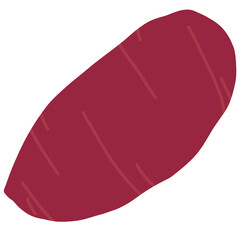 Korean food sweet potato, sweet potato illustration, winter snack in Korea