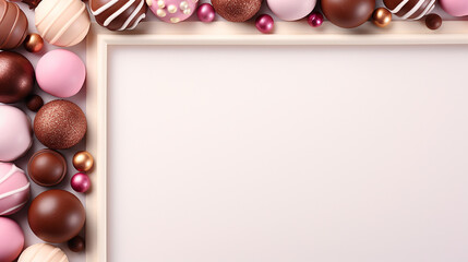 AI art  made of chocolate　チョコレートでできたフレーム