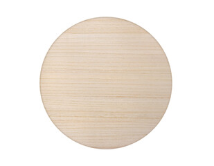 Blank wood circle with natural grain for woodworking or sign         