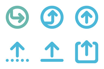 arrows flat icon set bundle 10