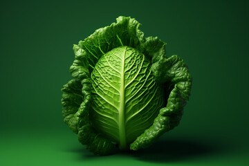 Cabbage 3d minimalistic - obrazy, fototapety, plakaty