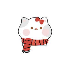 cute christmas sticker illustration