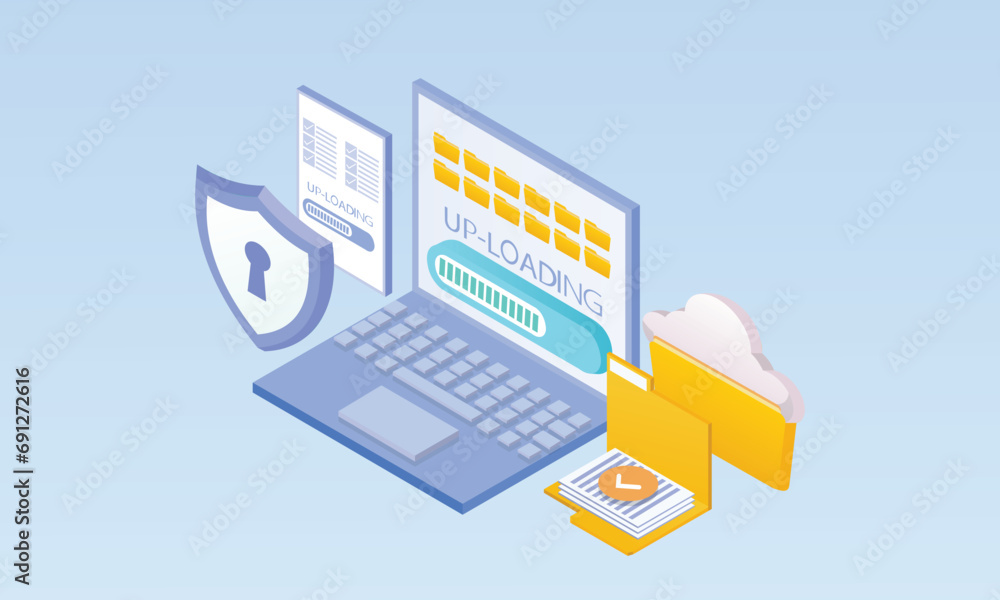 Poster 3d manage security for every device.on pastel background.3d handmade.3d vector icon for technology,b
