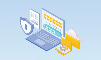 3d Manage security for every device.on pastel background.3d handmade.3d vector icon for technology,business illustration.