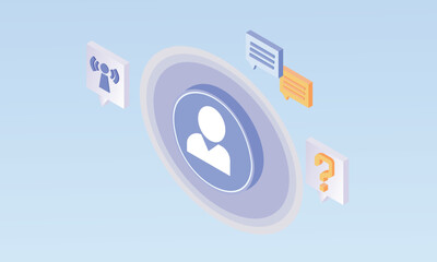 3d Frontline personnel Work and connect together with people throughout the organization.on pastel background.3d handmade.3d vector icon for technology,business illustration.