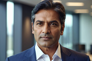 Naklejka premium portrait of a male businessman of Indian appearance